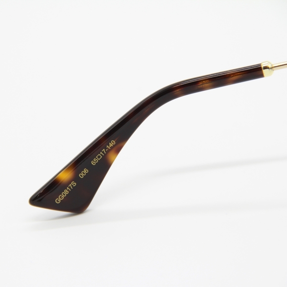 NEW GUCCI GG0817S 006 GOLD HAVANA GRAY SUNGLASSES